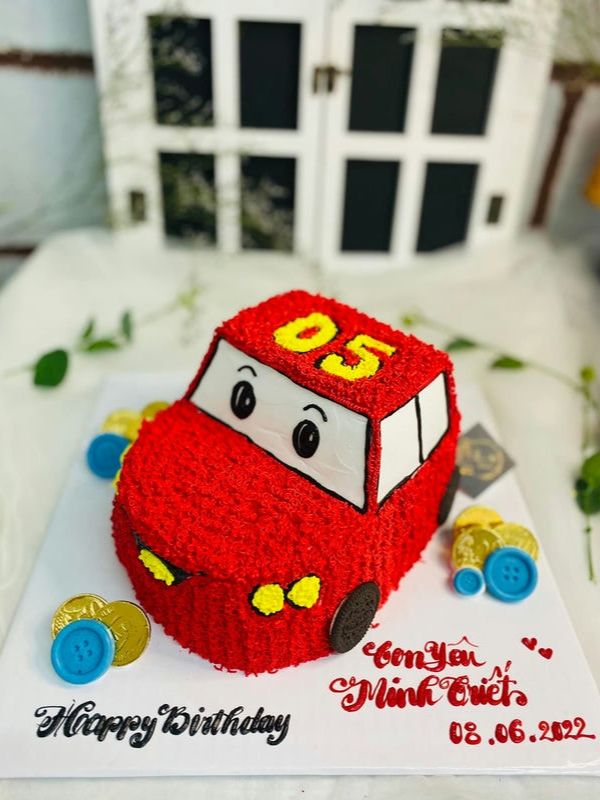 BBT20 – Bánh sinh nhật ô tô đỏ 04