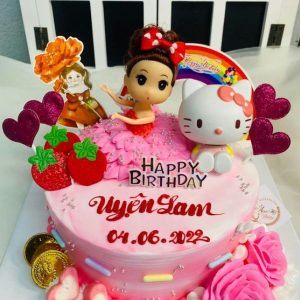 BBG09 – Bánh kem công chúa cùng Hello Kitty
