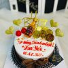 BNL09 – Bánh kem tặng cha trang trí chai rượu